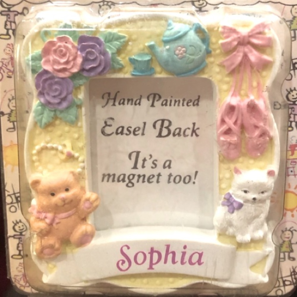 NEW Vintage personalized name, Baby Girl Sophia small Photo Frame Magnet